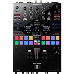 Pioneer DJM-S9 Prime two-channel battle mixer with customizable performance pads and Magvel Fader Pro crossfader, available for rent at FX Rentals.